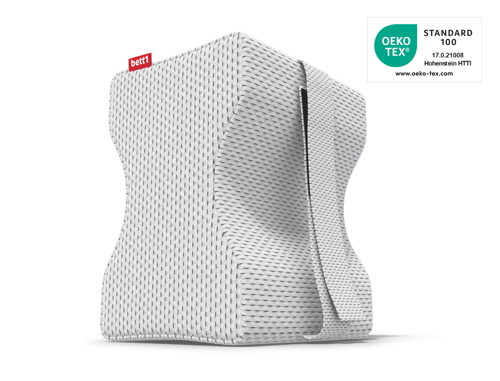 Coussin de genoux BODYGUARD®. Porte également le label Oeko-Tex® Standard 100.