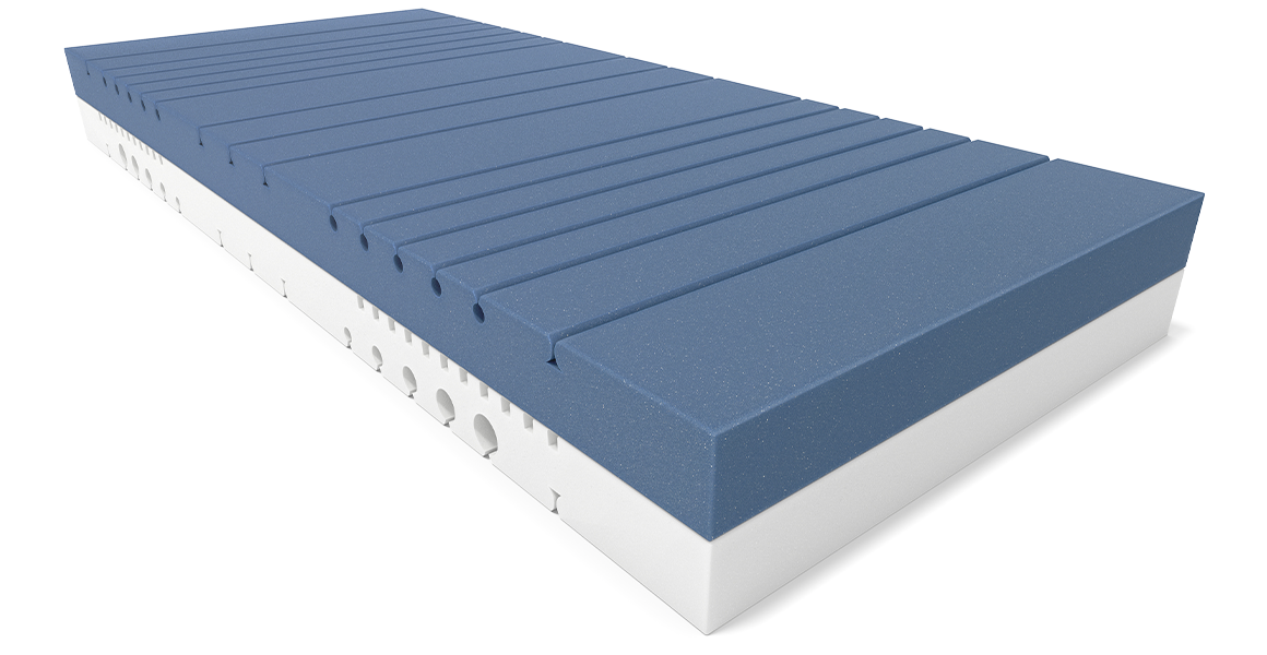 Noyau en mousse bleu et blanc Qx Schaum du matelas BODYGAURD