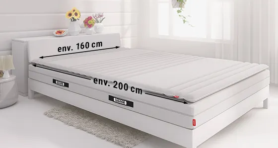 Surmatelas BODYGUARD 160x200 cm sur un matelas