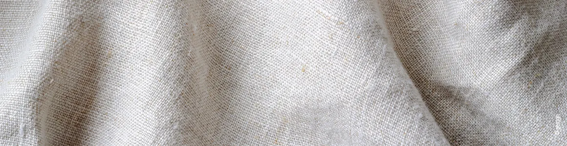 Zoom sur un tissu en lin