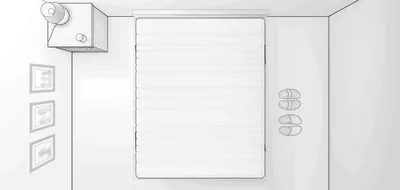 Illustration : vue d'en haut d'un matelas double