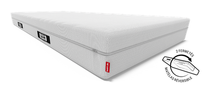 Matelas BODYGUARD® anti-cartel. Carte d'Allemagne avec texte : Made in Germany : BODYGUARD® développé en Allemagne. Noyau fabriqué oussé en Allemagne. Housse cousue en Europe et en Allemagne. Fabriqué à 100% en Allemagne.