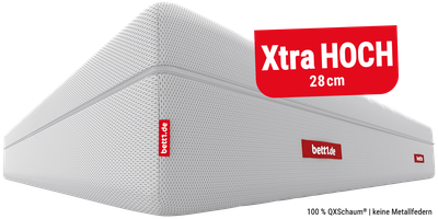 BODYGUARD Boxspring Matratze Weich. Text: Xtra hoch 28 cm. 100 % QXSchaum, keine Metallfedern.
